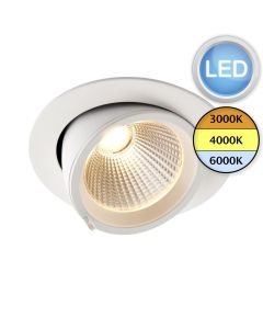 Saxby Lighting - Axial CCT - 108290 - LED White Clear Recessed Ceiling Downlight