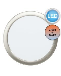 Eglo Lighting - Fueva-Z - 98844 - LED Satin Nickel White IP44 Bathroom Recessed Ceiling Downlight