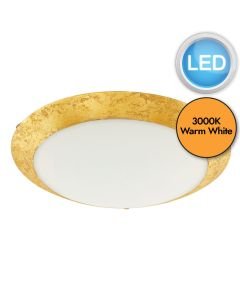 Eglo Lighting - Montenovo - 98023 - LED White Glass 3 Light Flush Ceiling Light