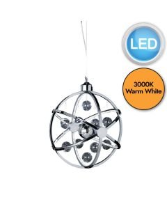 Endon Lighting - Muni - MUNI-CH-S - LED Chrome Glass Ceiling Pendant Light