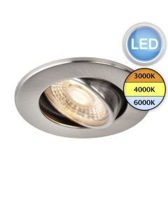 Saxby Lighting - ShieldECO - 108296 - LED Satin Nickel Clear Recessed Fire Rated Ceiling Downlight