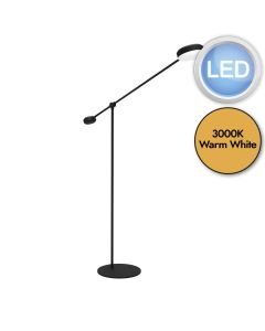 Eglo Lighting - Clavellina - 900354 - LED Black White Touch Floor Reading Lamp