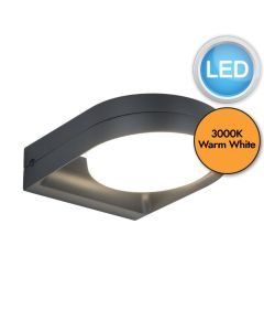 Lutec - Fele - 5196301118 - LED Dark Grey Opal IP54 Outdoor Wall Washer Light