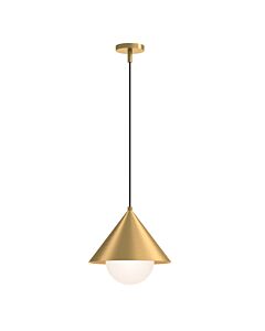 Elstead Lighting - Remyck - ALM-REMYCK-P-GD - Gold Opal Glass Ceiling Pendant Light
