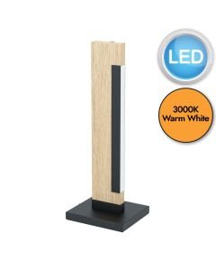 Eglo Lighting - Camacho - 99295 - LED Black Wood White Touch Table Lamp