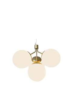 Nordlux - Ivona - 2112153035 - Brass Opal Glass 4 Light Ceiling Pendant Light