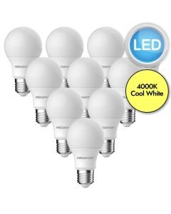 10 x 8.6W LED E27 Light Bulbs - Cool White