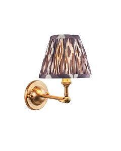 Endon Lighting - Dome Wing & Ikat 16cm - 115632 - Aged Brass Grey Wall Light