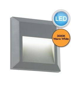 Saxby Lighting - Severus - El-40107 - LED Grey Clear IP65 Square Outdoor Recessed Marker Light