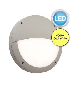 Saxby Lighting - Luik - 61652 & 61649 - LED Grey Opal 18w Gear Tray Eyelid Casing Outdoor Bulkhead Light