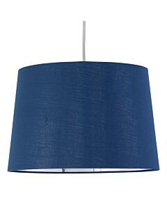 Zoey - Navy Blue with Silver Inner 28cm Easy Fit Pendant or Lamp Shade