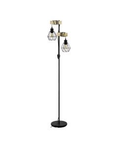 Eglo Lighting - Townshend 5 - 43137 - Black Wood 2 Light Floor Lamp