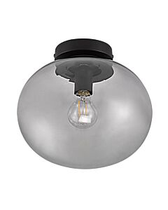 Nordlux - Alton - 2010506047 - Black Smoked Glass Flush Ceiling Light