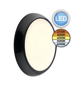 Saxby Lighting - Saxby HeroULTRA - 113961 & 113966 - LED Black Opal IP65 Outdoor Sensor Bulkhead Light