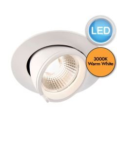 Saxby Lighting - Axial - 99553 - LED White Clear Glass 15w 3000k 102mm Dia Recessed Ceiling Downlight