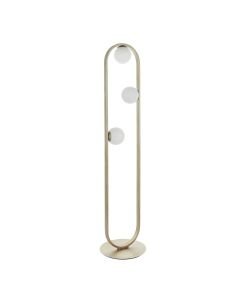 Elegance - Brushed Silver and Opal Glass Floor Lamp