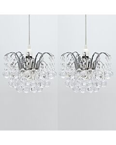Set of 2 Inspire - Jewelled Droplets Easy Fit Pendant Shades