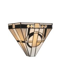 Interiors 1900 - Metropolitan - 64267 - Black Tiffany Glass Wall Washer Light