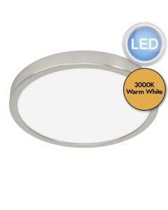 Eglo Lighting - Fueva 5 - 900585 - LED Satin Nickel White Flush Ceiling Light