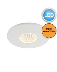 Saxby Lighting - Lalo - 91513 - LED White Clear IP44 3000k Bathroom Recessed Ceiling Downlight