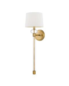 Quoizel Lighting - Barbour - QZ-BARBOUR1-WS - Brass White Wall Light