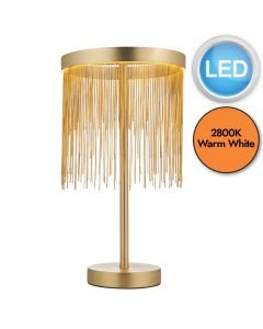 Endon Lighting - Zelma - 92177 - LED Satin Brass Gold Table Lamp