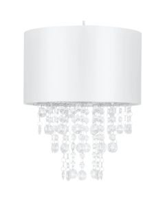 White Jewelled Easy Fit Light Shade