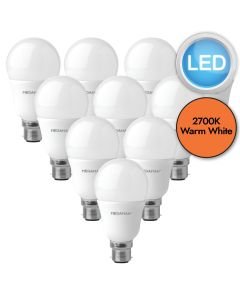 10 x 9.6W LED B22 Light Bulbs - Warm White