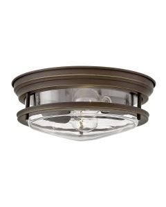 Quintiesse - QN-HADRIAN-FS-OZ-CLEAR - Hadrian 2 Light Flush Mount - Clear Glass - Oil Rubbed Bronze