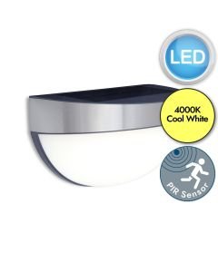 Lutec - Bubble - 6908701001 - LED Stainless Steel Opal IP44 Solar Outdoor Sensor Wall Light