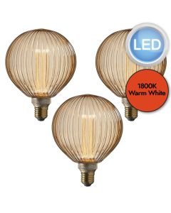 Endon Lighting - Set of 3 Lines - 97177 - LED E27 ES - Filament Light Bulbs - 130mm dia