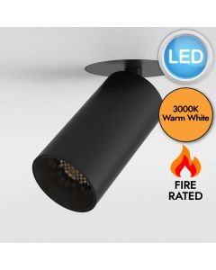 Astro Lighting - Can 50 Flush Fire-Rated 1396036 - Fire Rated Matt Black Spotlight Downlight/Recessed