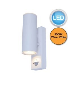Grange - White LED Outdoor Up Down Motion Sensor Wall Light
