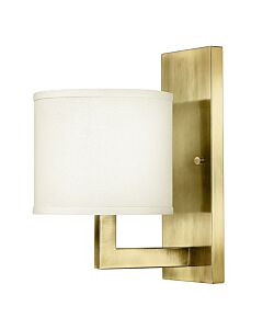 Hinkley Lighting - Hampton - HK-HAMPTON1-BB - Brushed Brass White Wall Light