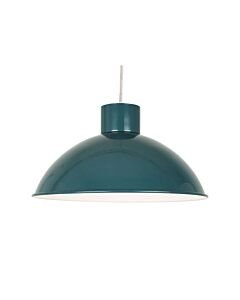 Domed - Teal Green Easy Fit Metal Pendant Shade