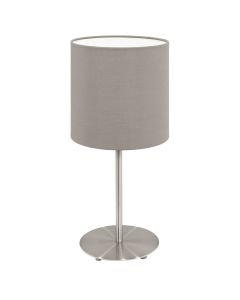 Eglo Lighting - Pasteri - 95726 - Satin Nickel Taupe Table Lamp With Shade