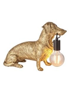 Hund - Vintage Gold Black Table Lamp