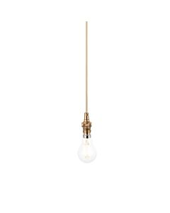Endon Lighting - Eltham - 117667 - Aged Brass Natural Twisted Ceiling Pendant Light