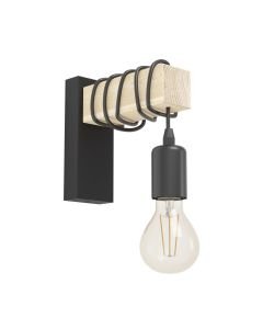 Eglo Lighting - Townshend - 32917 - Black Wood Wall Light
