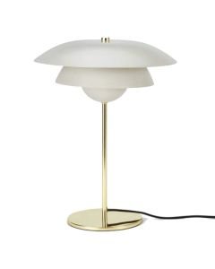 Bruntsfield - Polished Brass with Warm Grey Table Lamp
