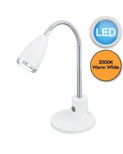 Eglo Lighting - Fox - 92872 - LED White Chrome Task Table Lamp