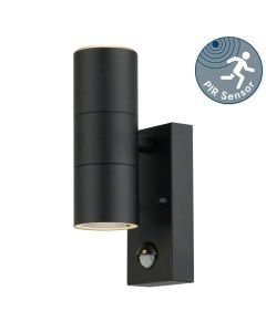 Blaze - Black Outdoor Up Down Motion Sensor Wall Light
