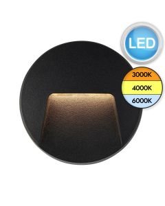 Saxby Lighting - Severus - 99545 - LED Black Clear IP65 Round Outdoor Recessed Marker Light