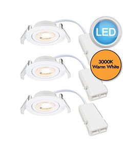 Nordlux - Set of 3 Monolo - 2510310101 - LED White Recessed Ceiling Downlights