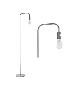 Leroy - Grey 151cm Exposed Bulb Floor Lamp