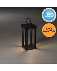 Konstsmide - Cannes - 7819-750 - LED Black IP54 Battery Outdoor Portable Lamp