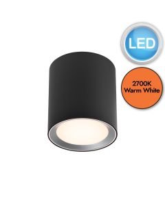 Nordlux - Landon 14 - 2110670103 - LED Black Opal IP44 Bathroom Ceiling Flush Light
