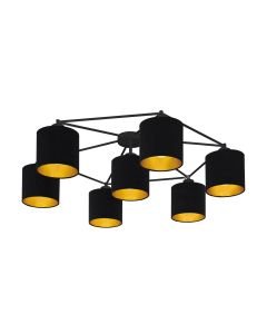 Eglo Lighting - Staiti - 97895 - Black 7 Light Flush Ceiling Light