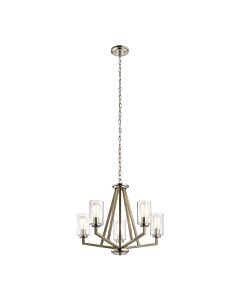 Kichler Lighting - Deryn - KL-DERYN5-DAG - Distressed Grey Clear Seeded Glass 5 Light Ceiling Pendant Light