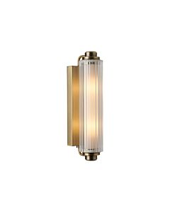 Nordlux - Nimal Double - 2310521035 - Brass Clear Glass IP44 Bathroom Wall Light